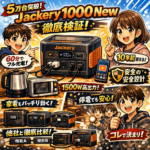 <span class="title">日常生活に使えるポータブル電源【ジャクリ 1000 New】の実力は！</span>